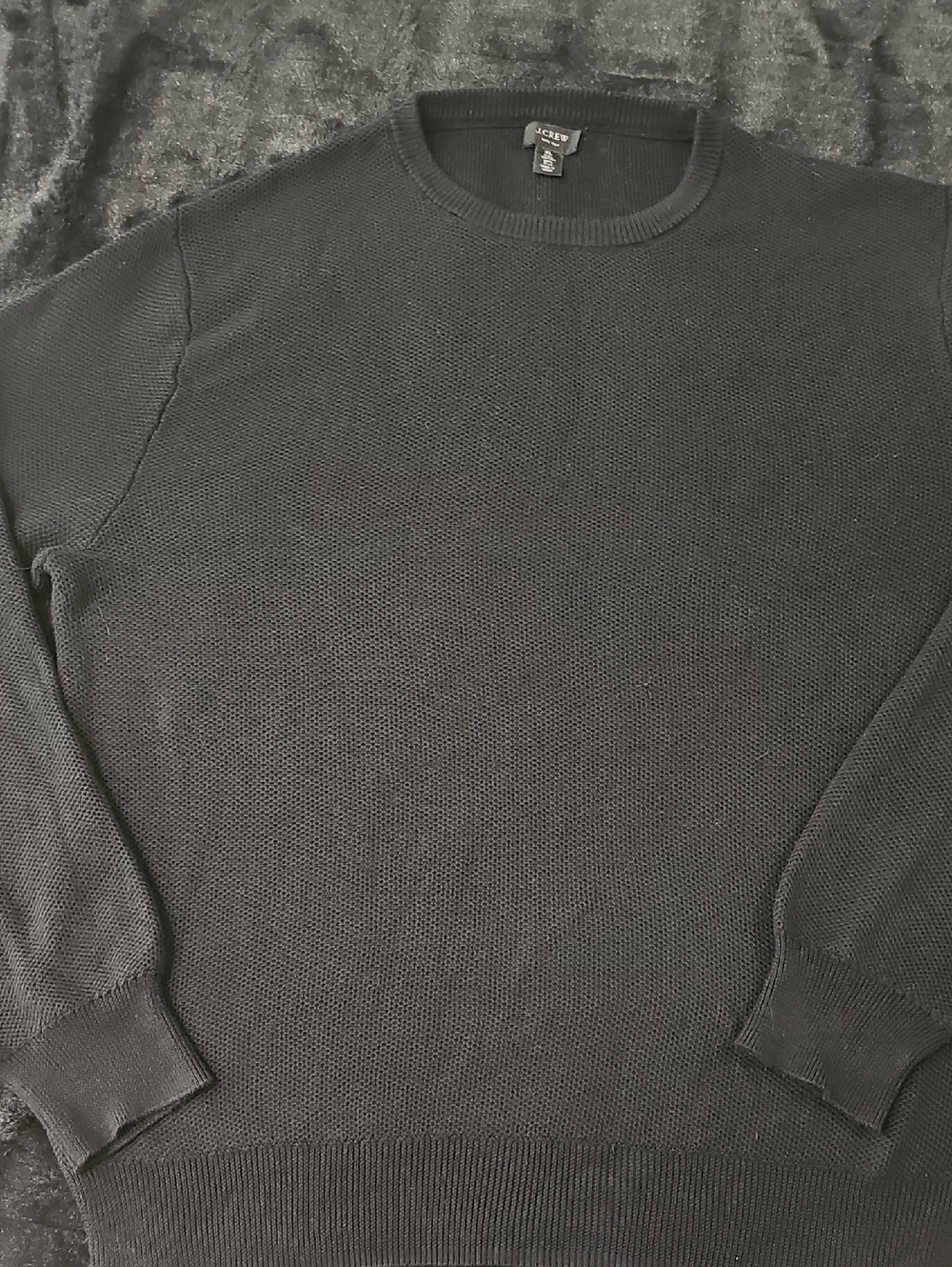 J. Crew Men's Black Crewneck Pullover Sweater